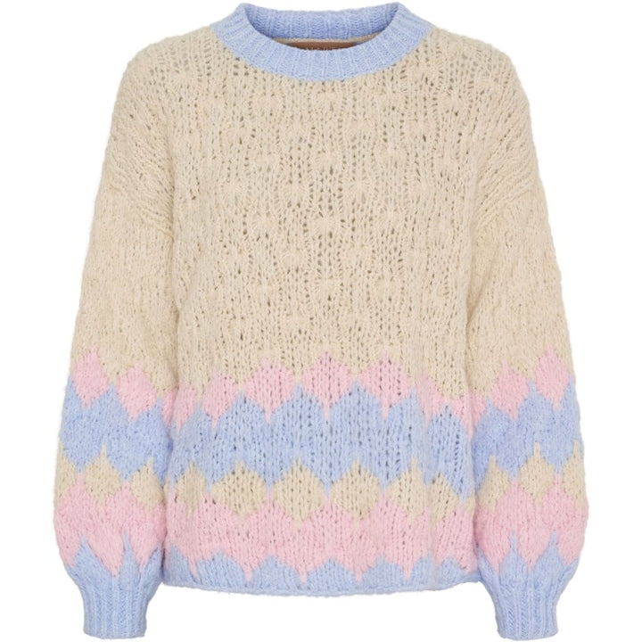 Marta Du Chateau - Mdcpernilla Knit 8155 - Beige Strikbluser 