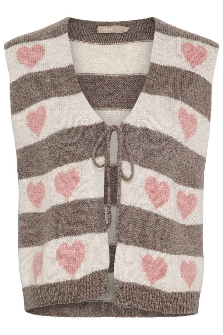 Marta Du Chateau - Mdcphoenix Knit Vest 8069 - Old Rose Veste 