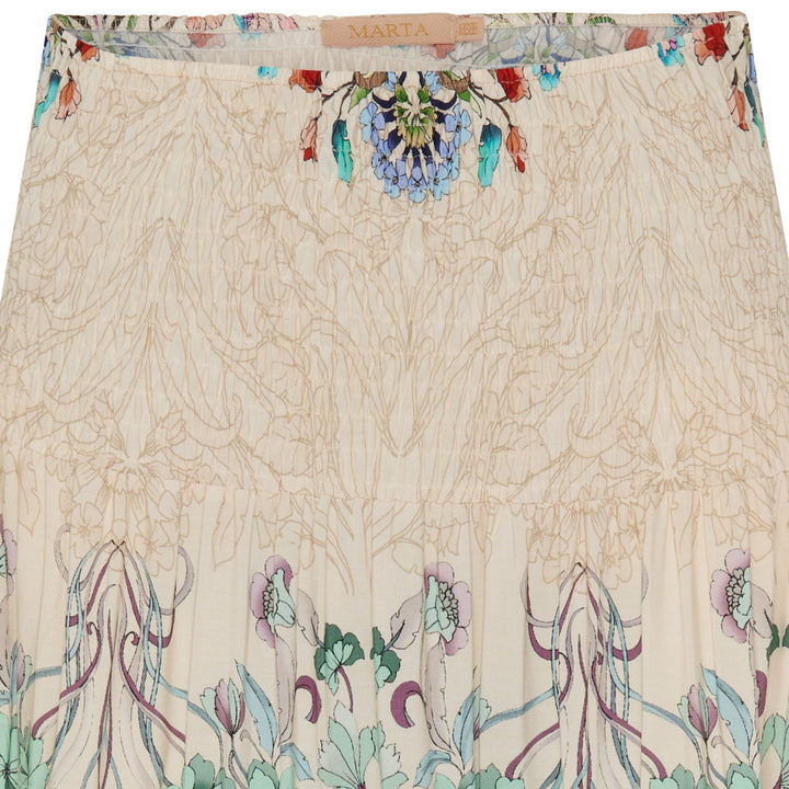 Marta Du Chateau - Mdcprincess Skirt - Tpz Print Beige Nederdele 