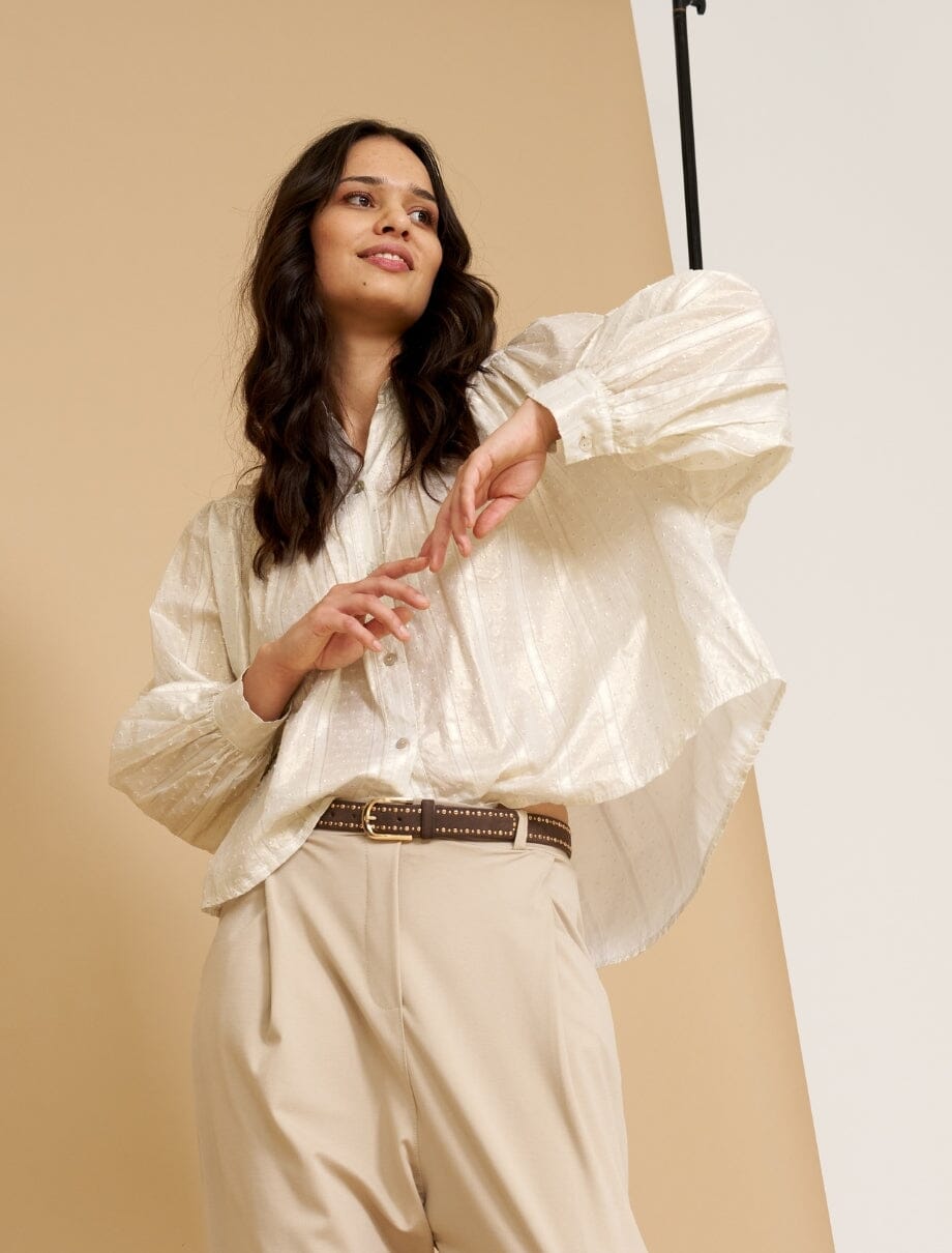 Marta Du Chateau - Mdctarah Shirt - Offwhite Skjorter 