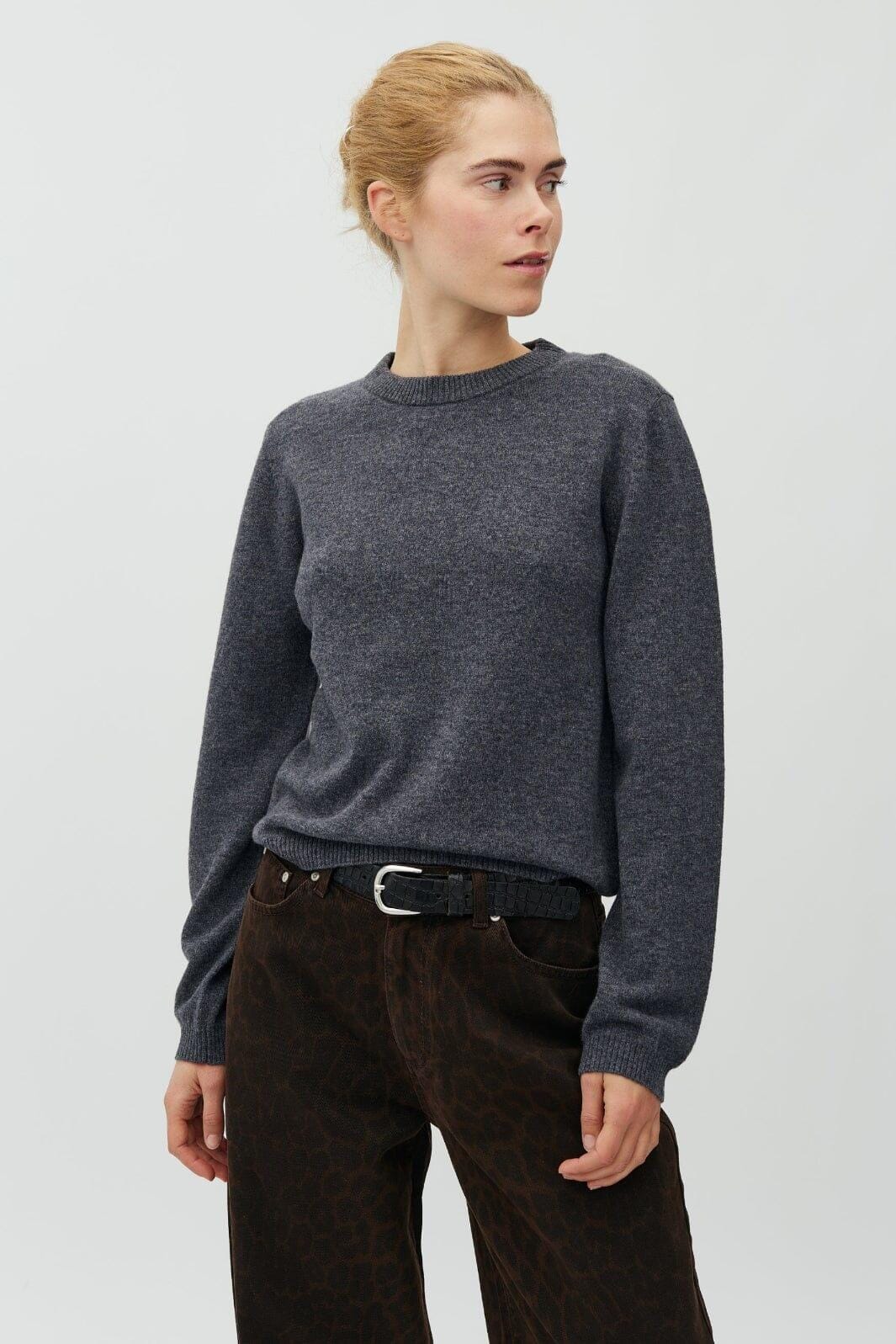 MbyM - Christin-M 63930981 - 671 - Dark Grey Melange Strikbluser 
