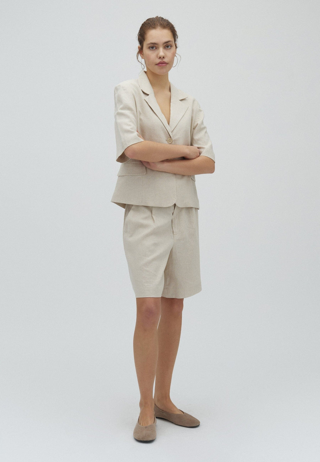 MbyM - Guri-M 31779531 - H47 - Natural Linen Shorts 