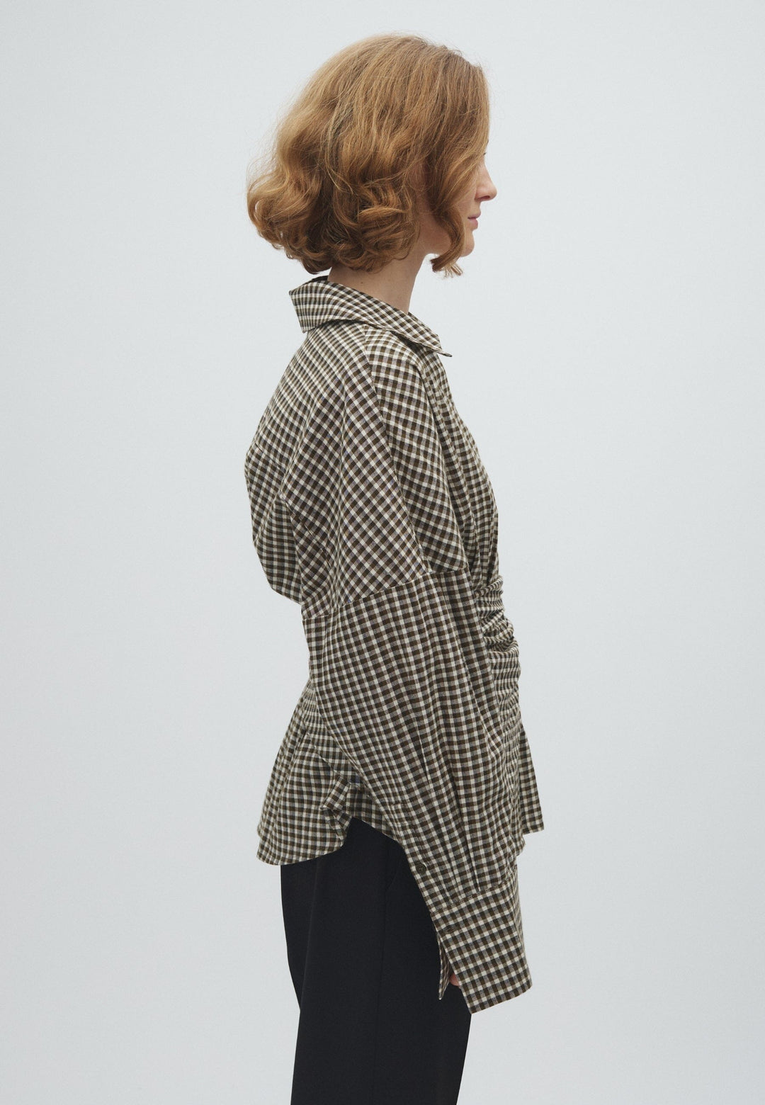 MbyM - Isidor-M 65581221 - Z19 - Smoked Olive Check Bluser 