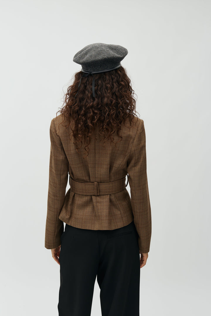 MbyM - Renoir-M 63351242 - Y68 - Brown Falcon Check Blazere 