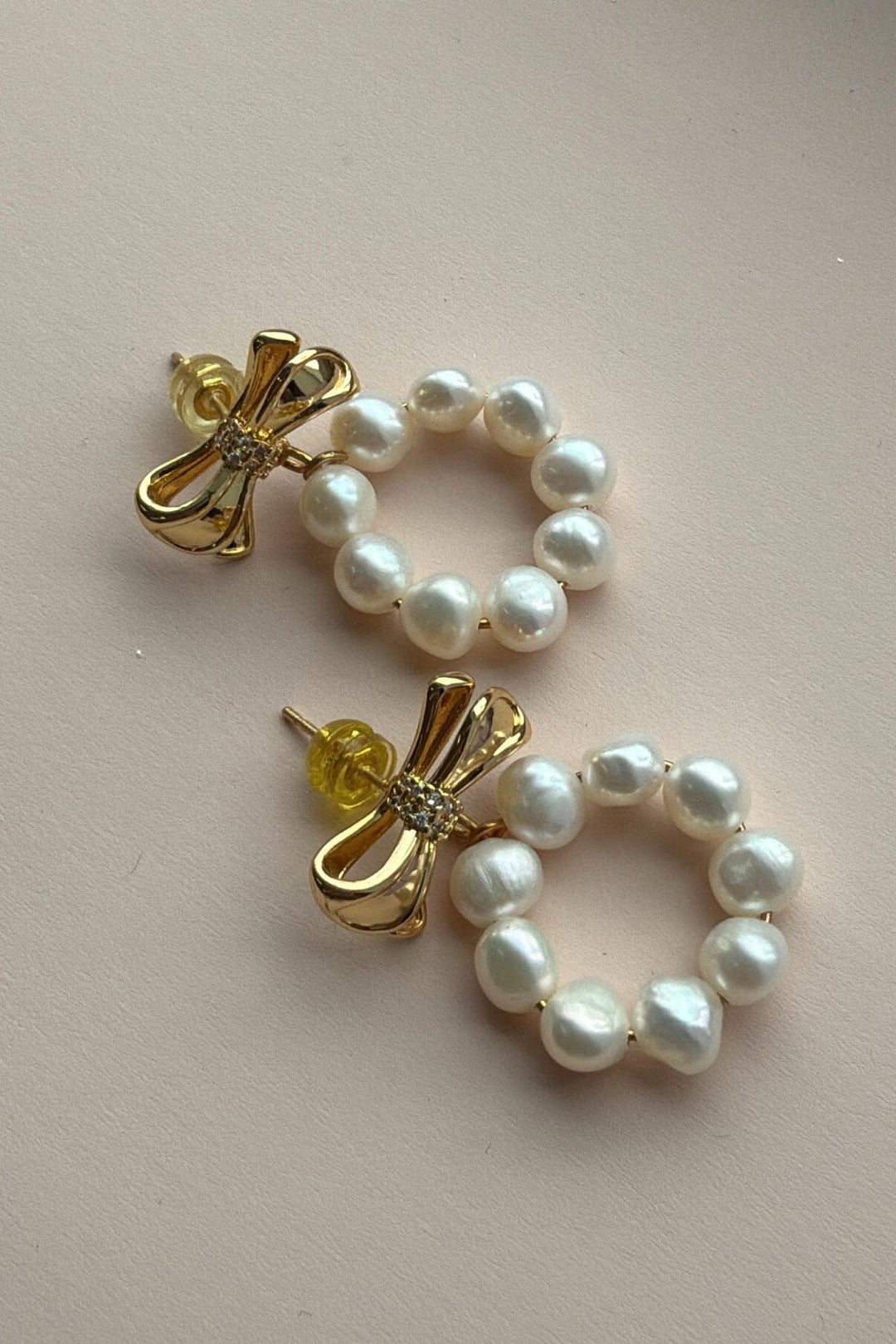 Mellow Moon - Bow Creol - Forgyldt Øreringe 