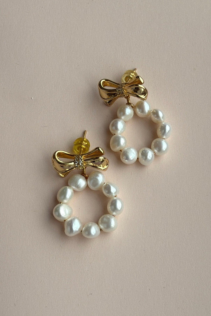 Mellow Moon - Bow Creol - Forgyldt Øreringe 