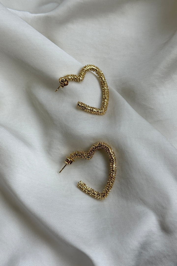 Mellow Moon - Charley Hoop Earrings Bm0506e0580 - Forgyldt Øreringe 