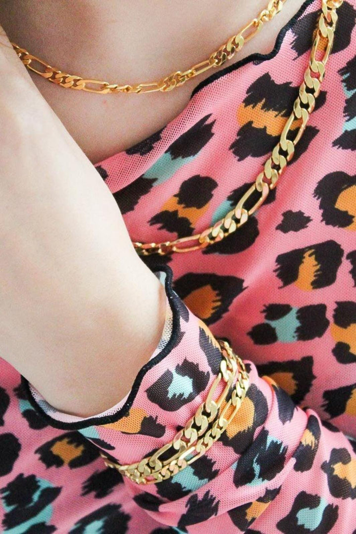 Mellow Moon - Figaro kæde - Guld Halskæder 