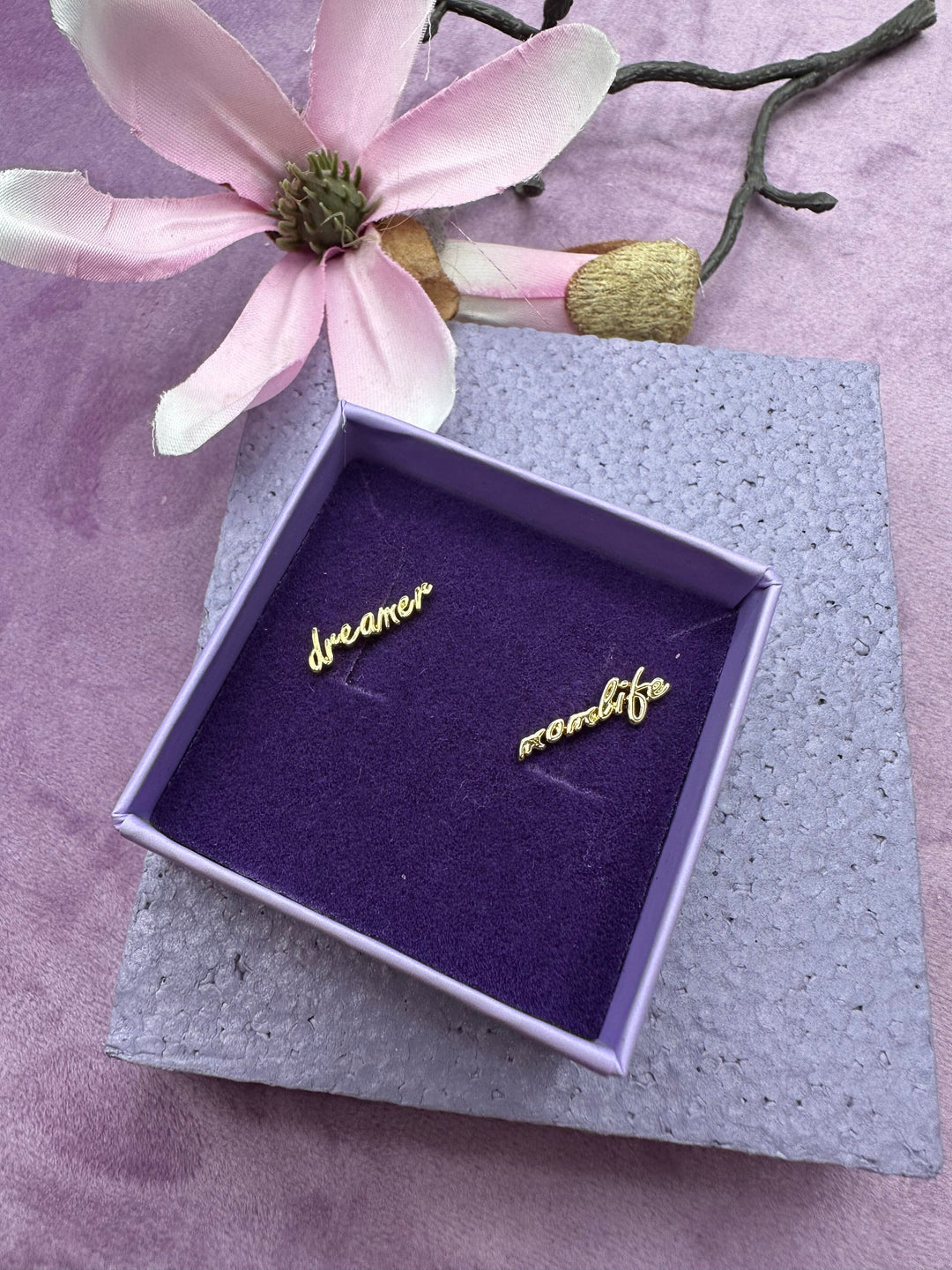 Mellow Moon - Forgyldt ørering - momlife - (1 stk.) Øreringe 