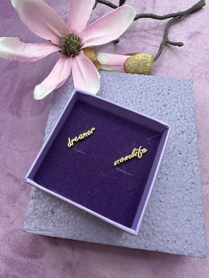 Mellow Moon - Forgyldt ørering - momlife - (1 stk.) Øreringe 