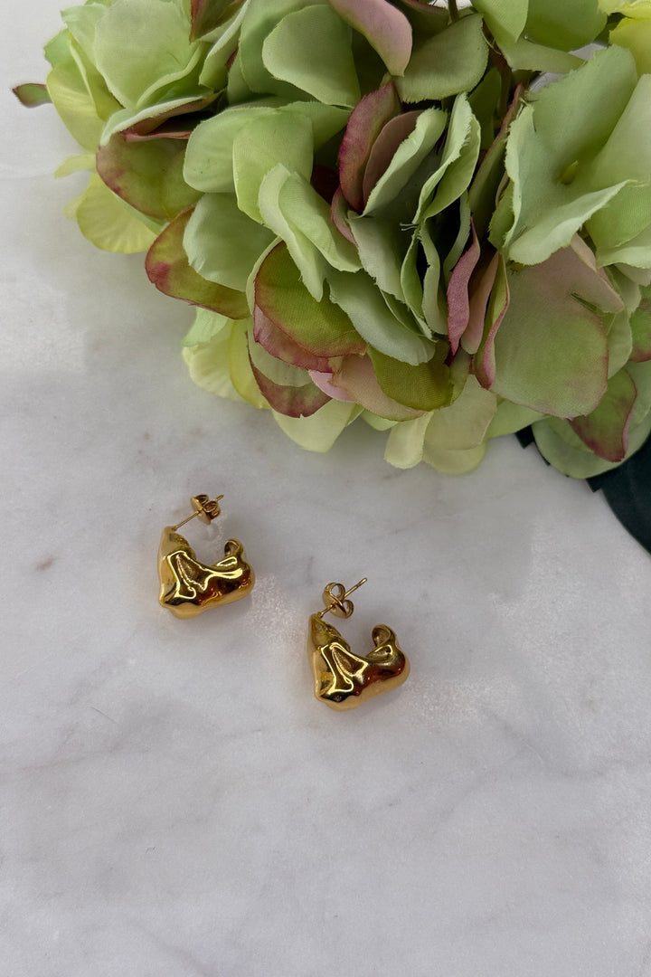 Mellow Moon - Greta Ørering - Forgyldt Øreringe 