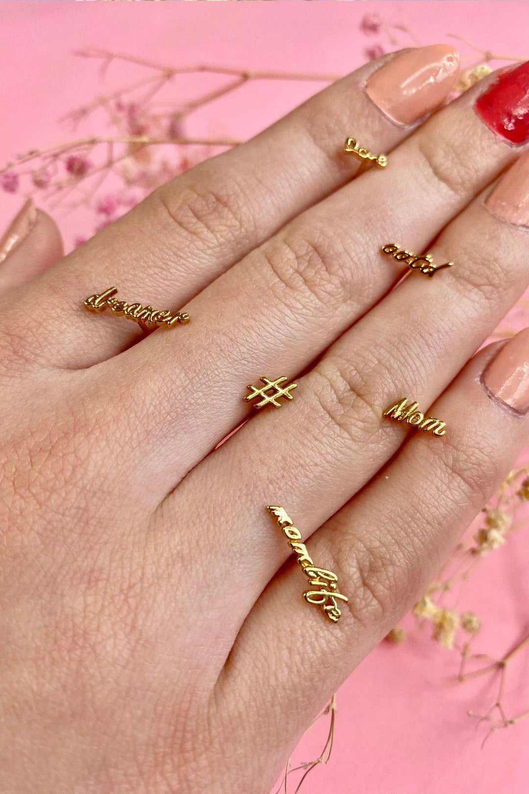 Mellow Moon - Guld ørering - momlife - (1 stk.) Øreringe 