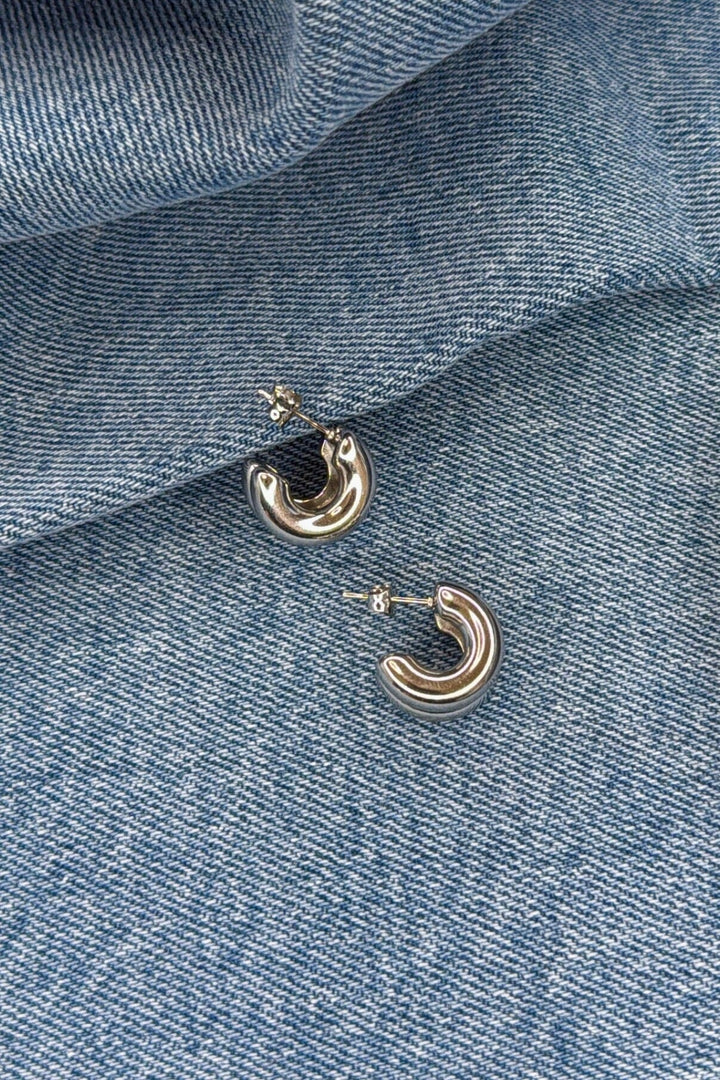 Mellow Moon - Iris Ørering - Forsølvet Øreringe 