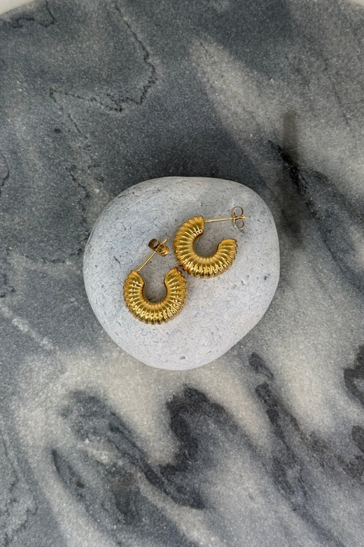 Mellow Moon - Kaja Ørering - Forgyldt Øreringe 