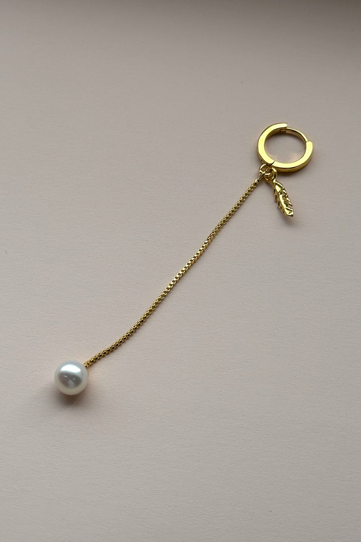 Mellow Moon - Ørering - Pearl & Feather Kreol - (1 stk) Øreringe 