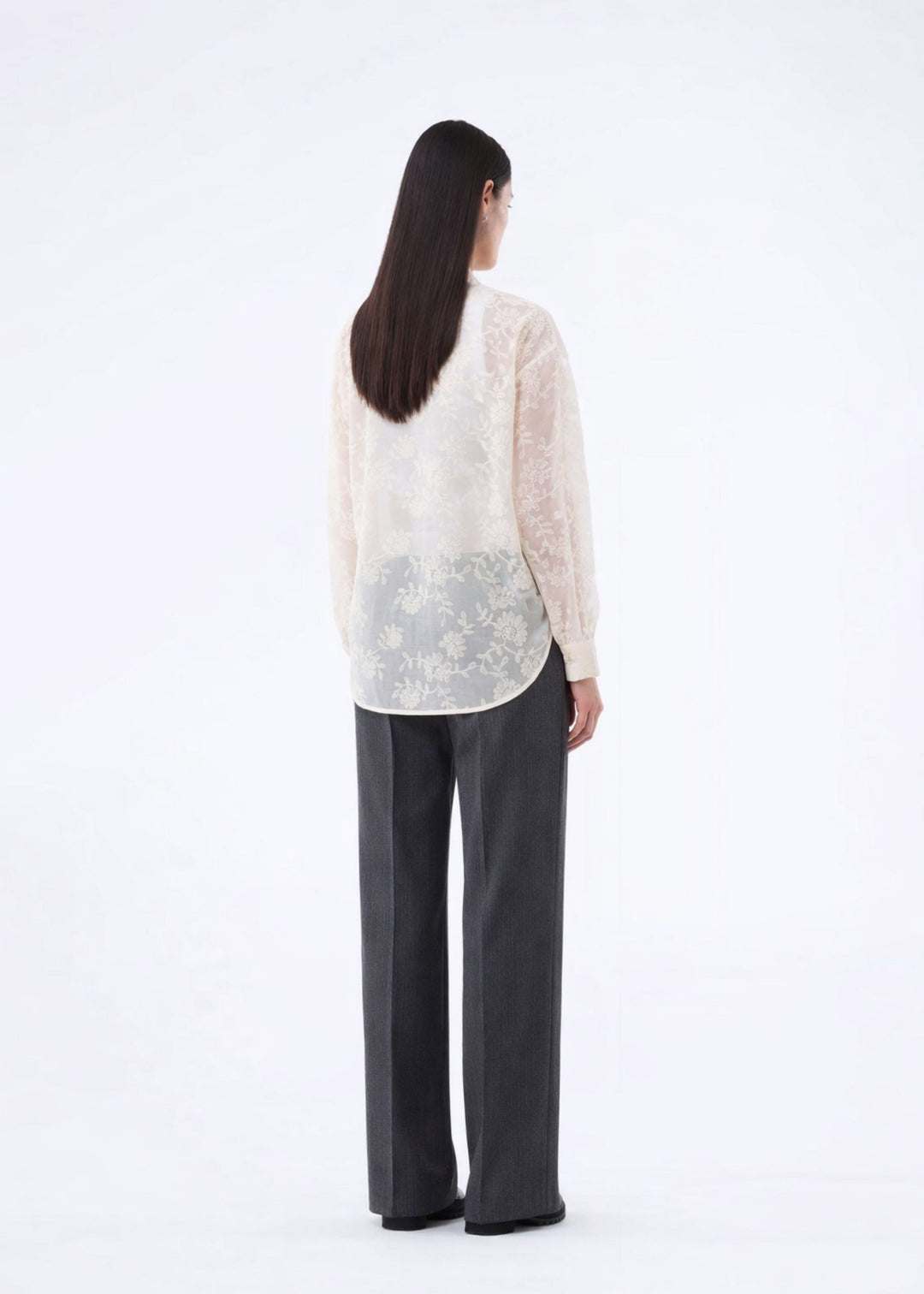 ModströM - Birnamd Pants 59232 - 13618 - Grey Melange Pinstripe Bukser 