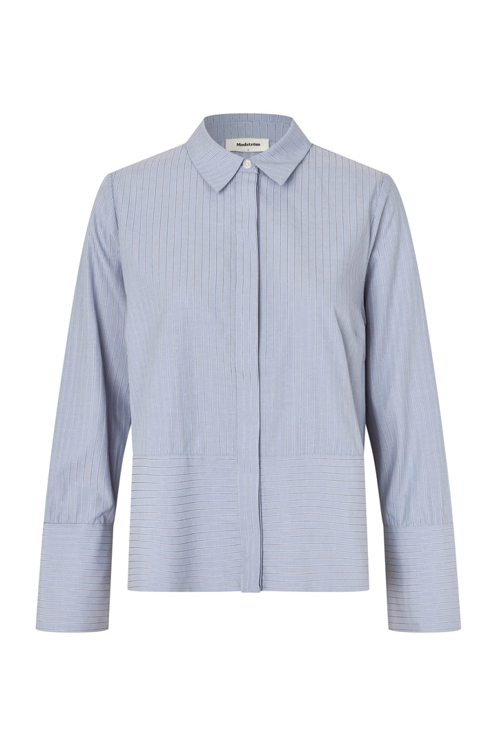 ModströM - Brodiemd Shirt 59255 - 12061 - Zen Blue Pinstripe Skjorter 