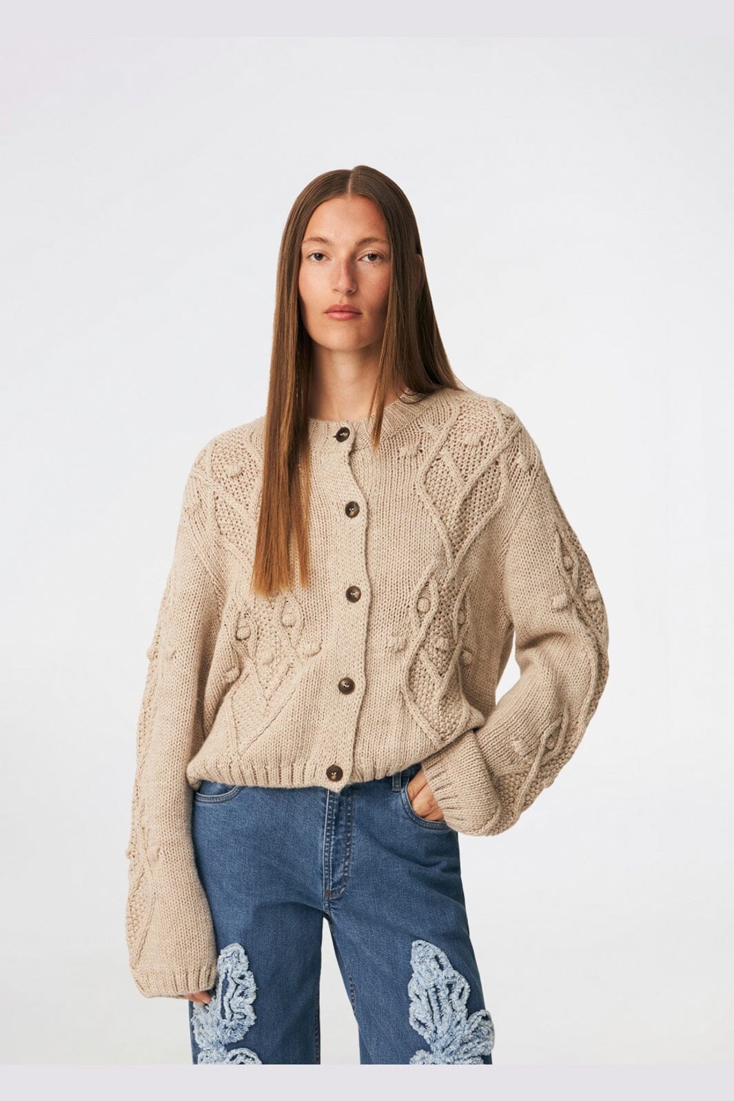 Modström - Dahliamd Cardigan 59382 - 105 - Beige Melange