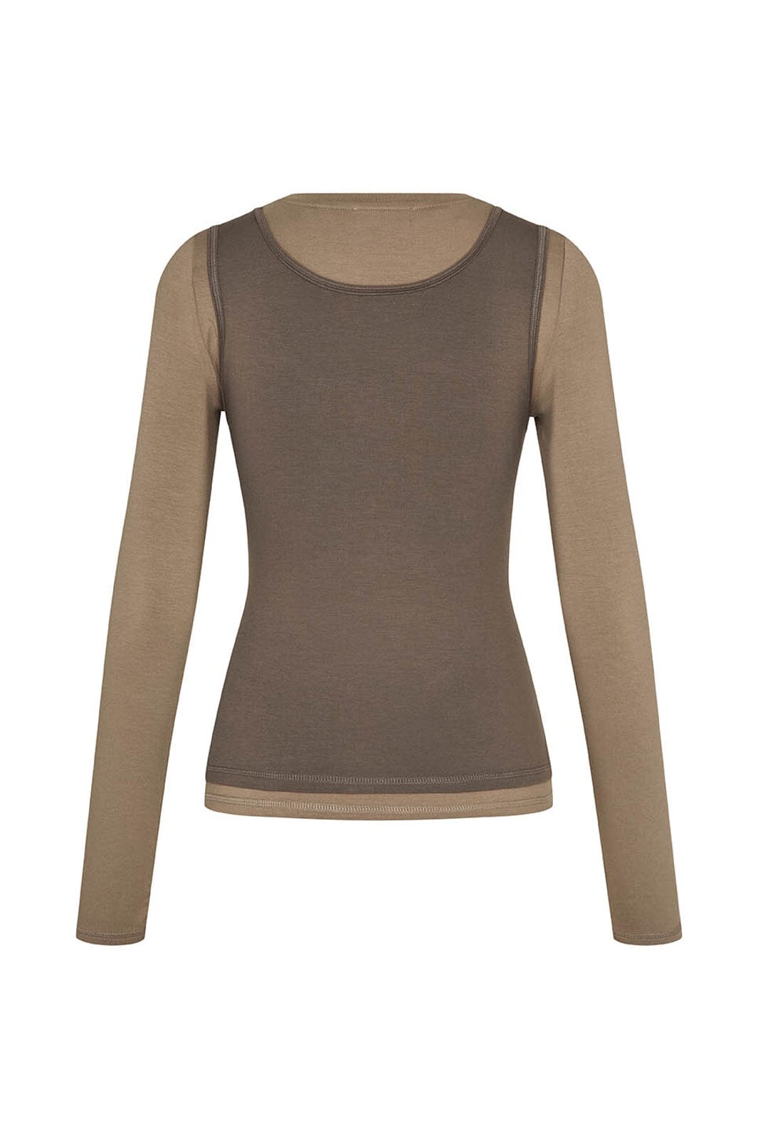Modström - Thaliamd Ls T-Shirt 59354 - 11206 - Spring Dust/Chocolate Chip