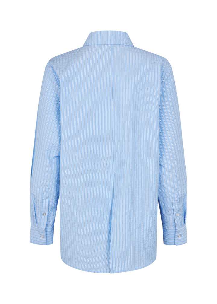 Modström - Viggemd Stripe Shirt 58993 - 13632 - Blue And White Stripe Skjorter 