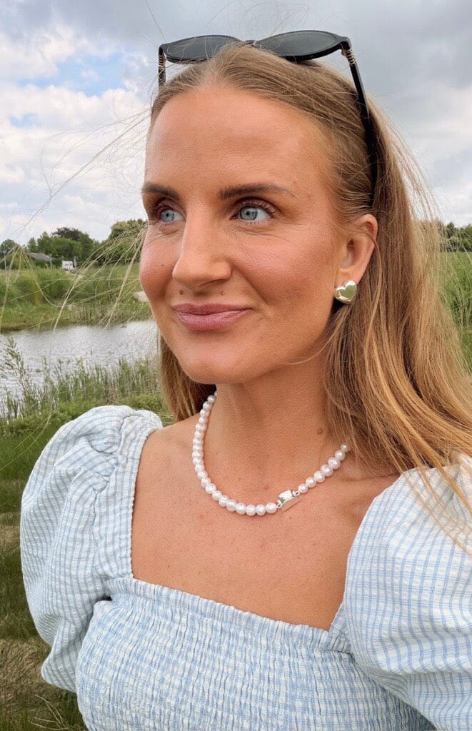 Molly&My Jewellery x Julie Elsebeth - Hjerteslag Øreringe - Forsølvet Øreringe 