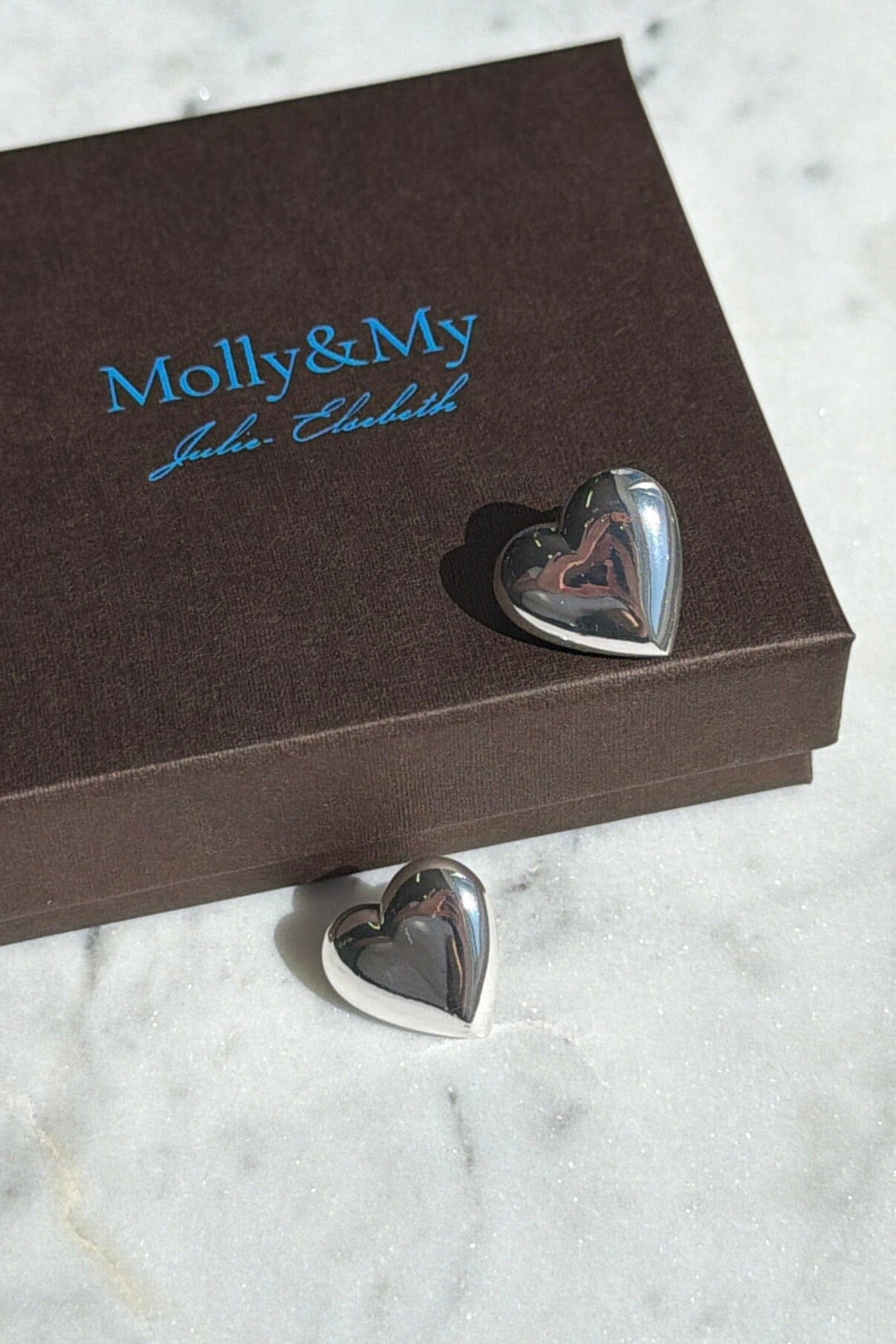 Molly&My Jewellery x Julie Elsebeth - Hjerteslag Øreringe - Forsølvet Øreringe 