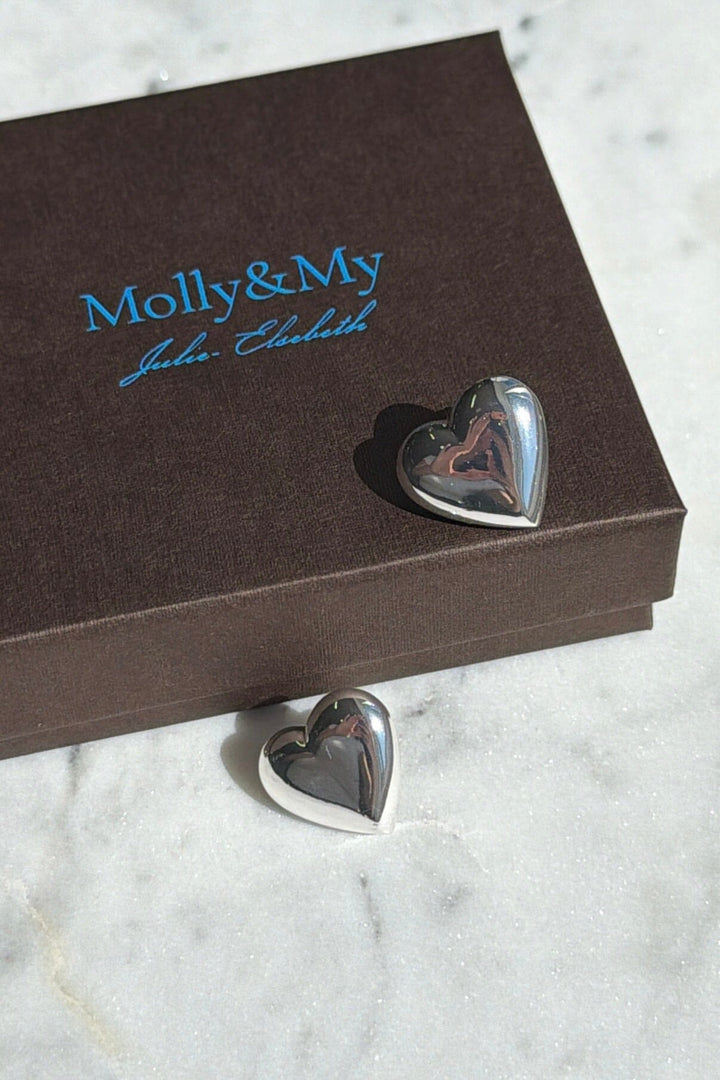 Molly&My Jewellery x Julie Elsebeth - Hjerteslag Øreringe - Forsølvet Øreringe 