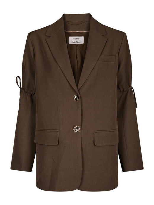 Molly&My x Julie Elgaard - Frida String Structure Blazer 167115 - 676 - Dark Brown Blazere 