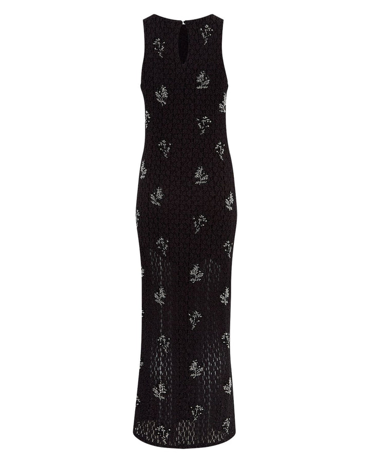 Moss Copenhagen - Mschaudrey Sl Dress Emb 19467 - Black Silver Kjoler 