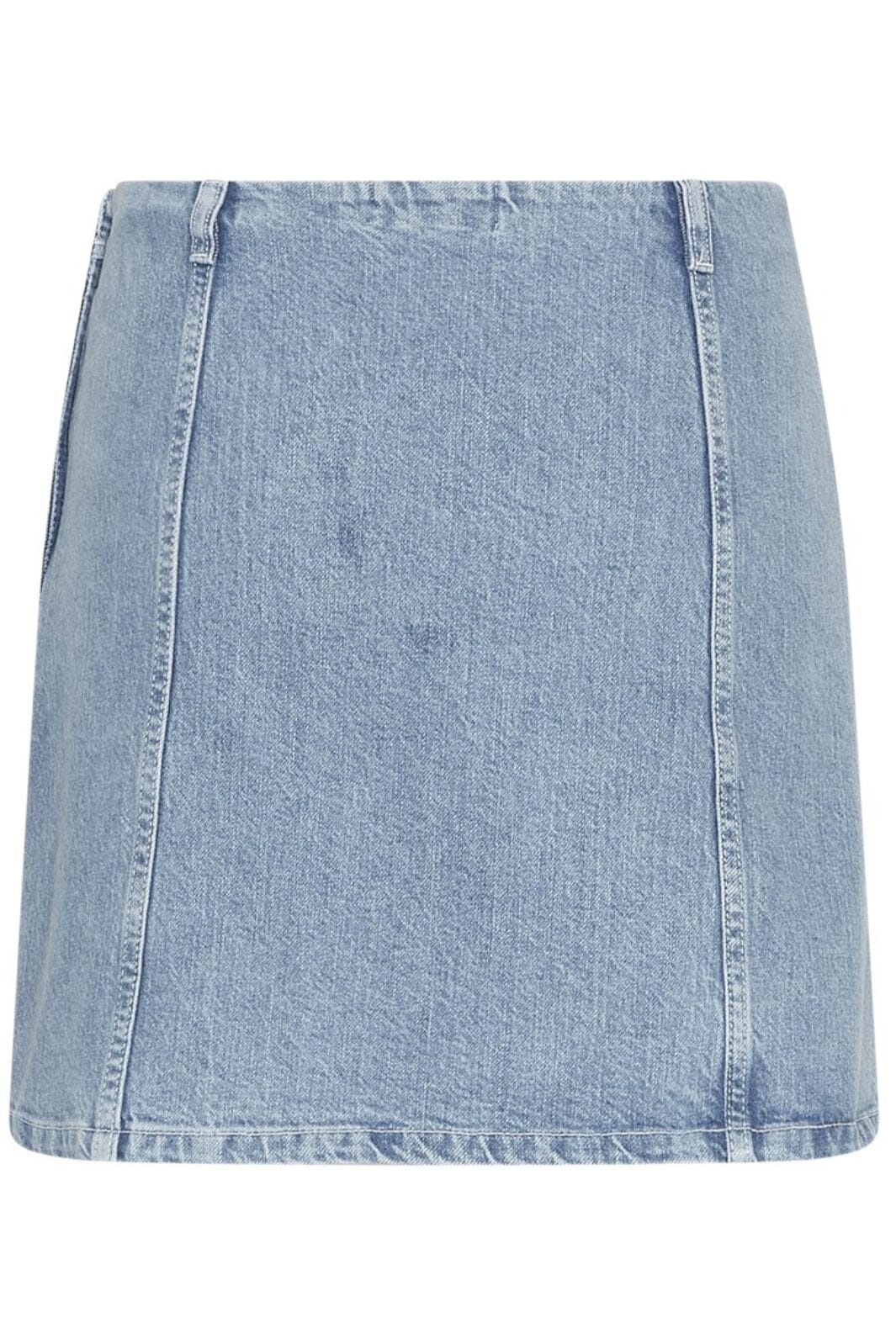 Moss Copenhagen - Mschelida Ada Denim Skirt 19025 - Light Blue Wash Nederdele 