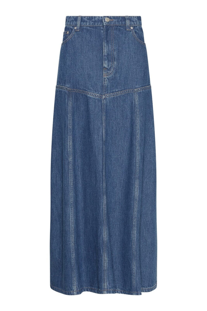 Moss Copenhagen - Mschlaurentine Rue Skirt 19279 - Mid Blue Wash