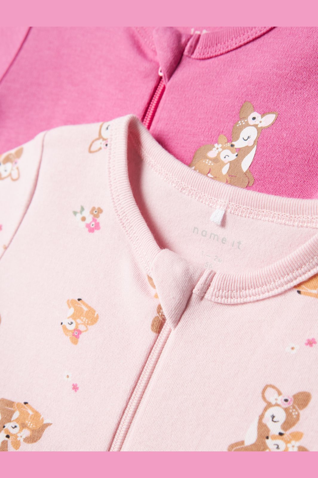 Name It - Nbfnightsuit Zip Ff Rose Deer - 4585349 Ibis Rose