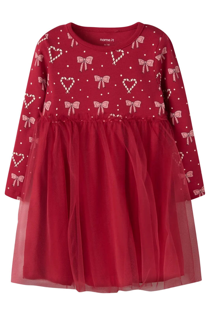 Name It - Nbfri Ls Dress - 4846344 Jester Red Kjoler 