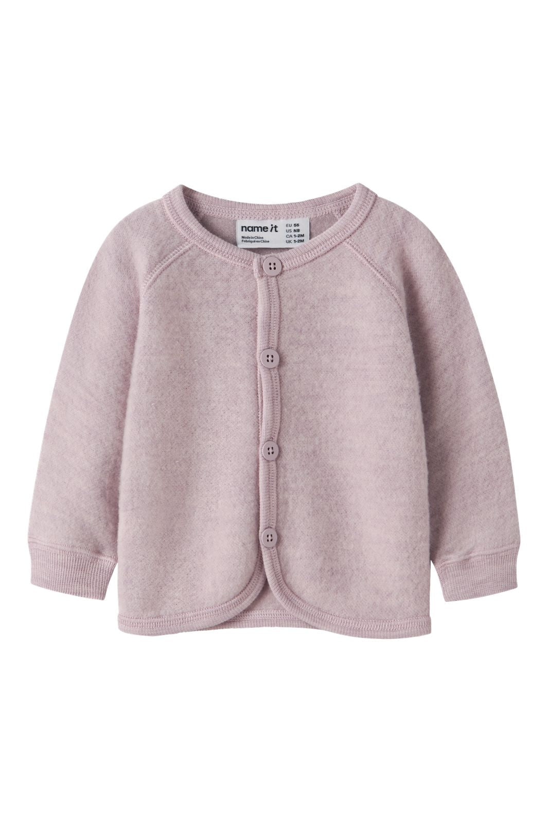 Name It - Nbfwmino Wool Ls Card - 4957695 Violet Ice