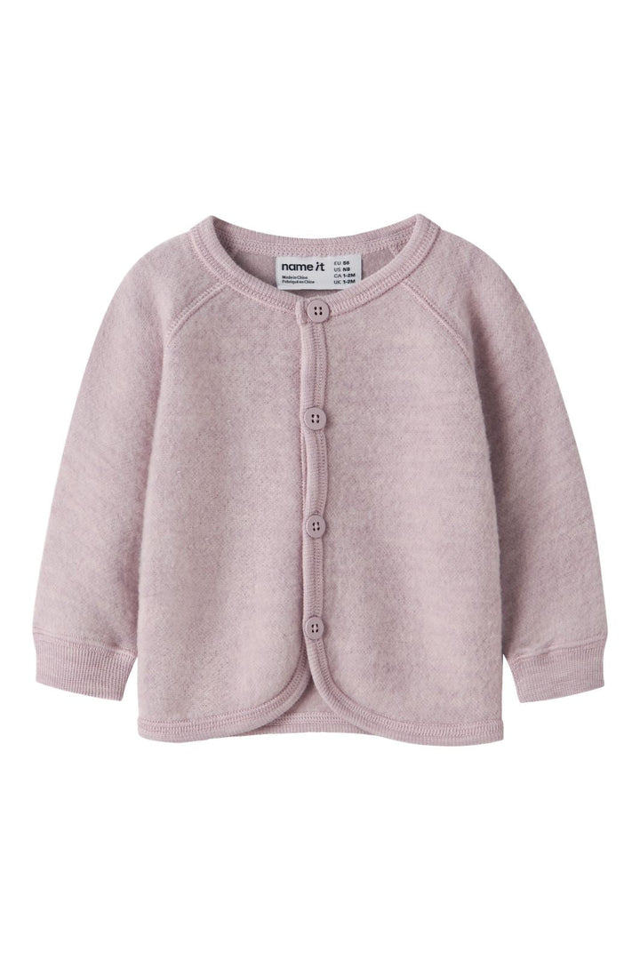 Name It - Nbfwmino Wool Ls Card - 4957695 Violet Ice