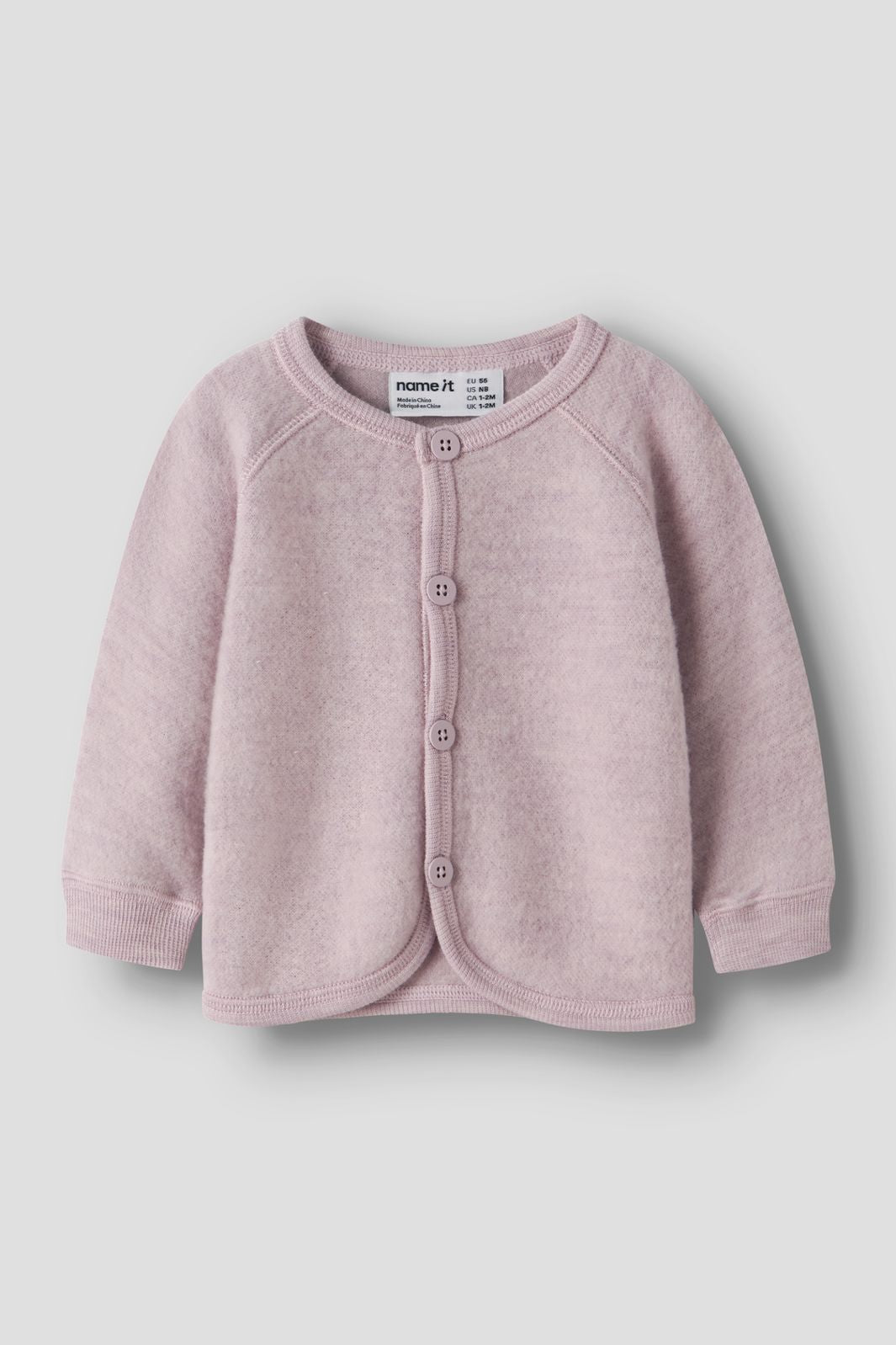 Name It - Nbfwmino Wool Ls Card - 4957695 Violet Ice