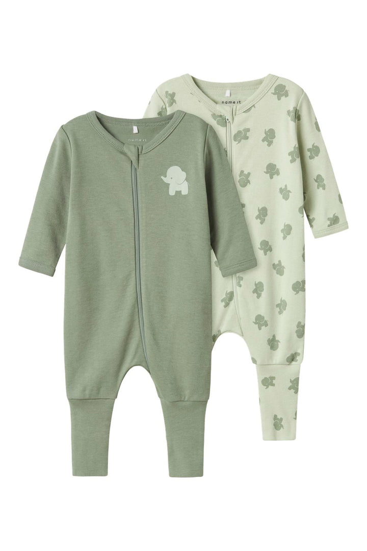 Name It - Nbmnightsuit Zip Ff Sea Elephant - 4737148 Sea Foam
