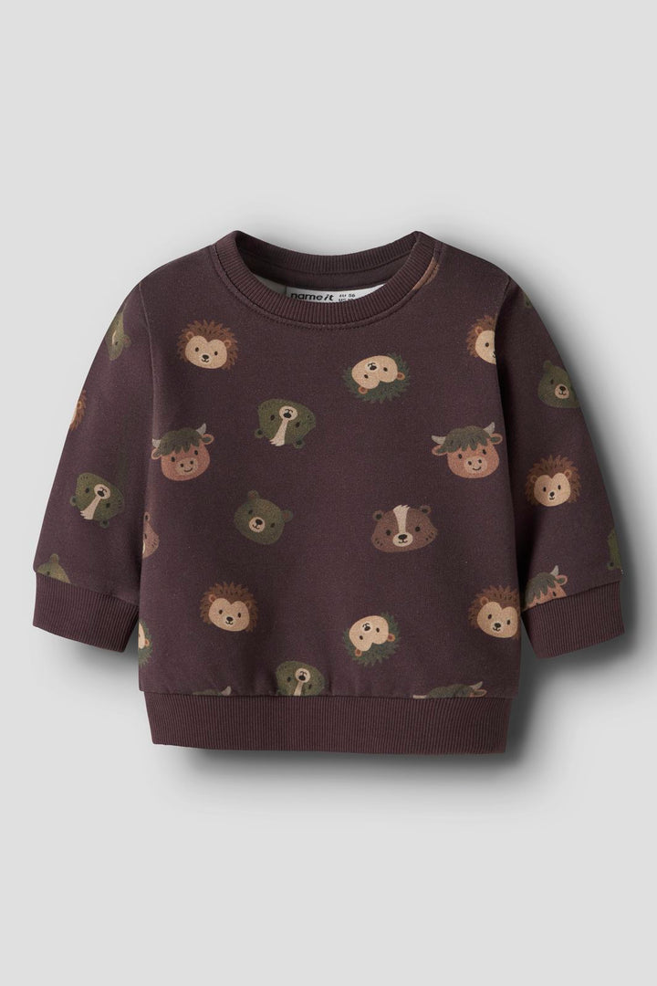 Name It - Nbmsoforest Ls Sweat - 5132109 Chocolate Plum