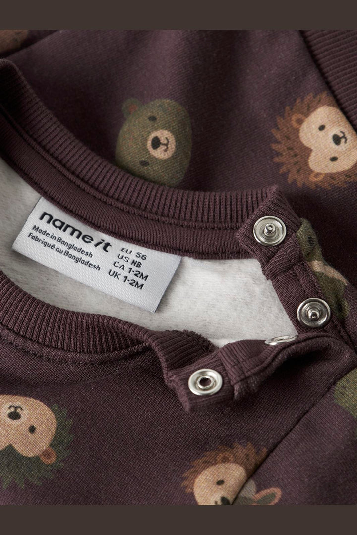 Name It - Nbmsoforest Ls Sweat - 5132109 Chocolate Plum
