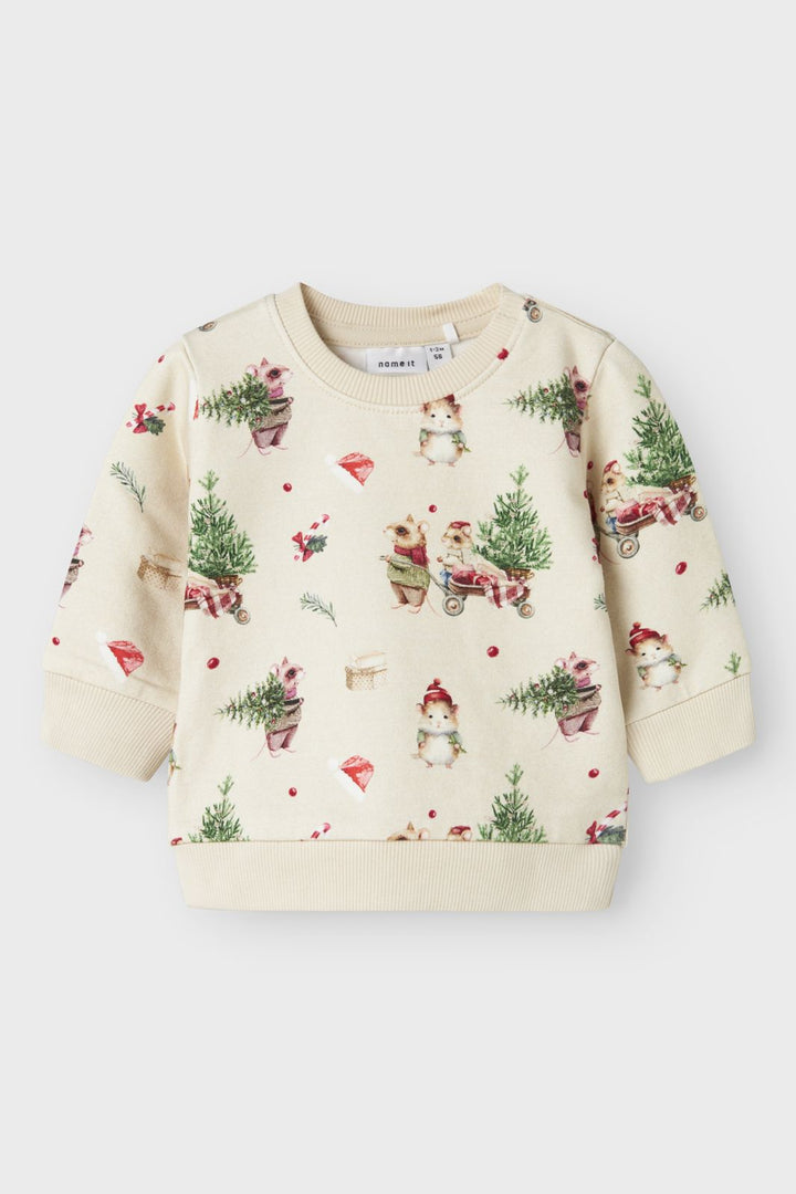 Name It - Nbnrenu Ls Sweat - 4845579 Peyote Melange