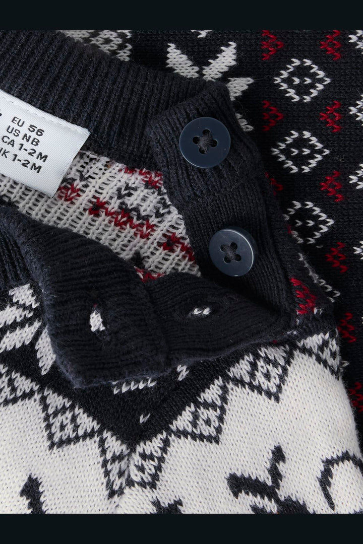 Name It - Nbnrismas Ls Knit - 5074894 Navy Blazer