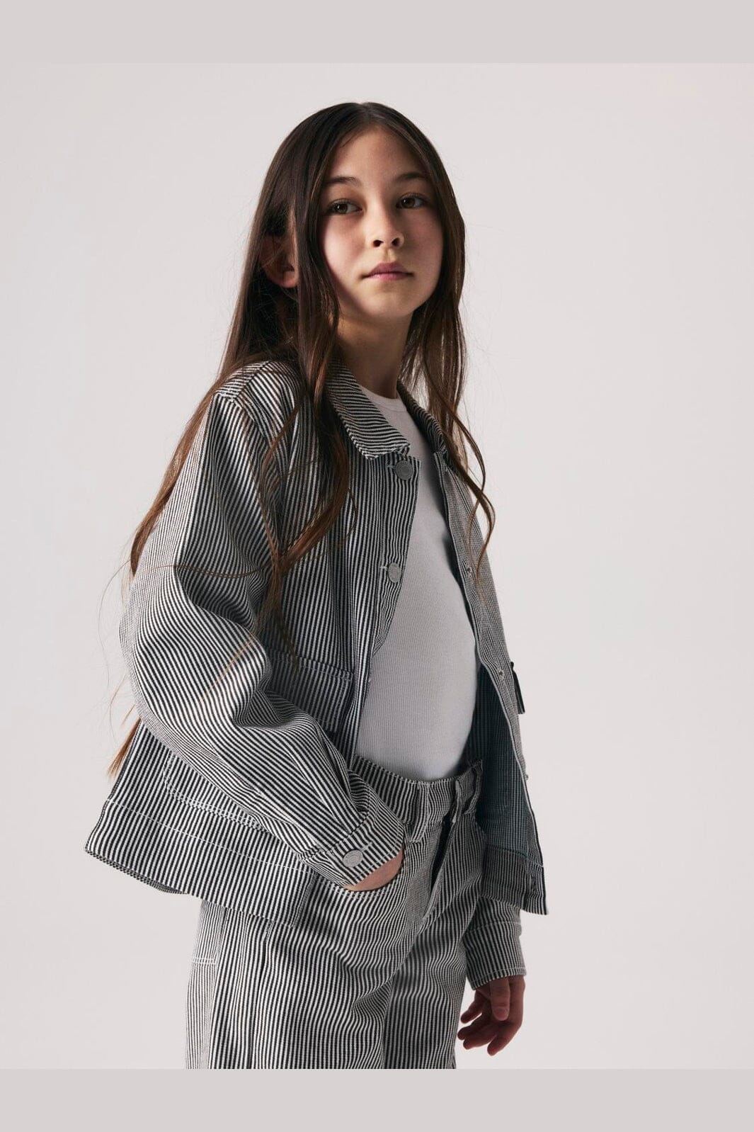 Name It - Nkfnola Stripe Jacket 2299-Yf - 5142209 White Delicioso