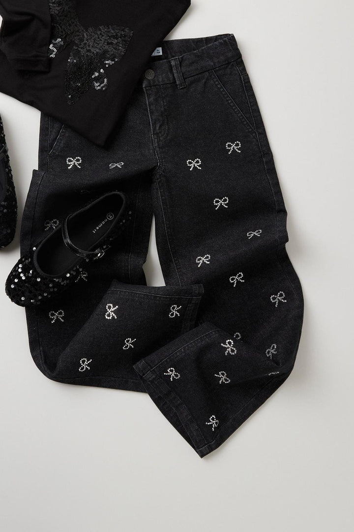 Name It - Nkfrose Wide Rhine Jeans 6355-Im - 4856756 Dark Grey Denim Jeans 