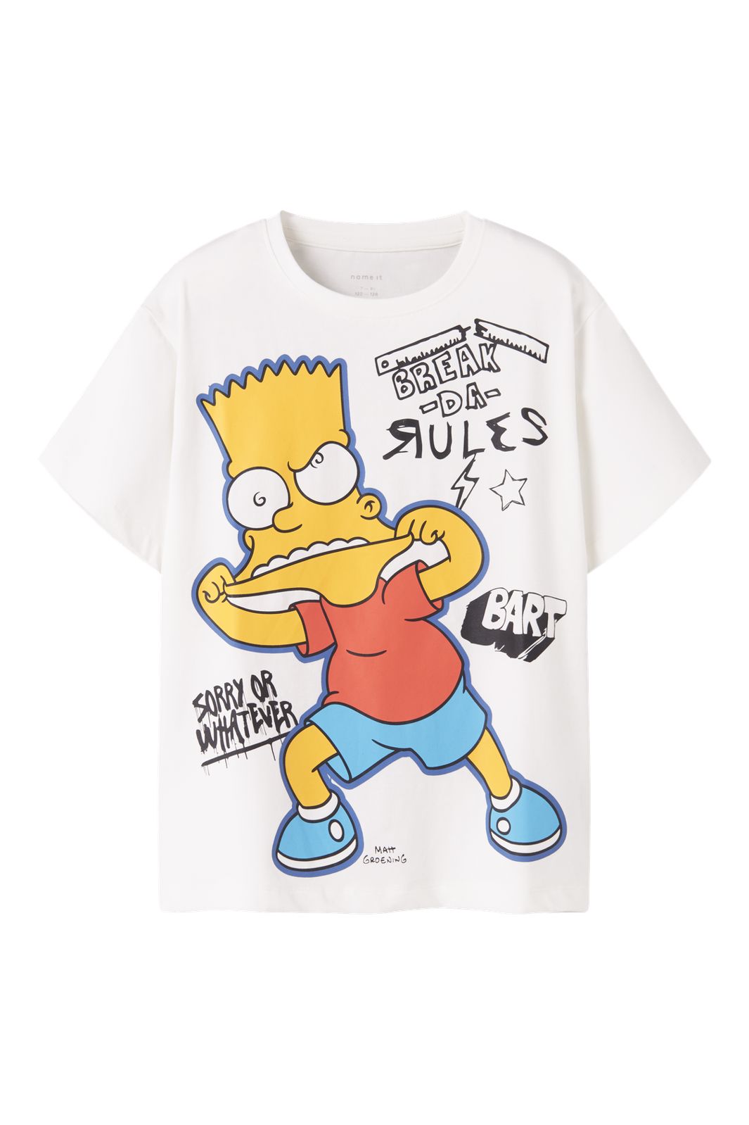 Name It - Nkmjuda Simpsons Nreg Ss Top Box Bfu - 4923718 Cloud Dancer