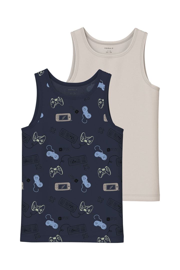 Name It - Nkmtank Top Navy Gamer - 4981817 Navy Blazer W/ Pumice Stone