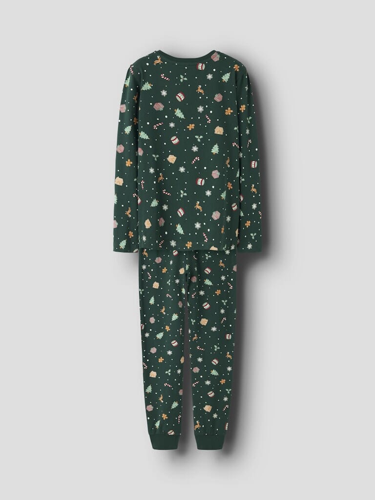 Name It - Nknvismas Ls Nightset - 4918935 Botanical Garden Xmas Aop Nattøj 