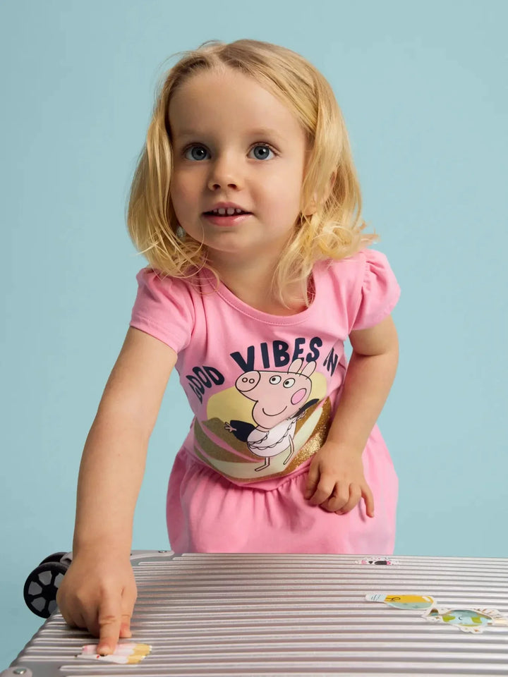 Name It - Nmfarina Peppa Ss Dress - 4998551 Pink Drink Kjoler 