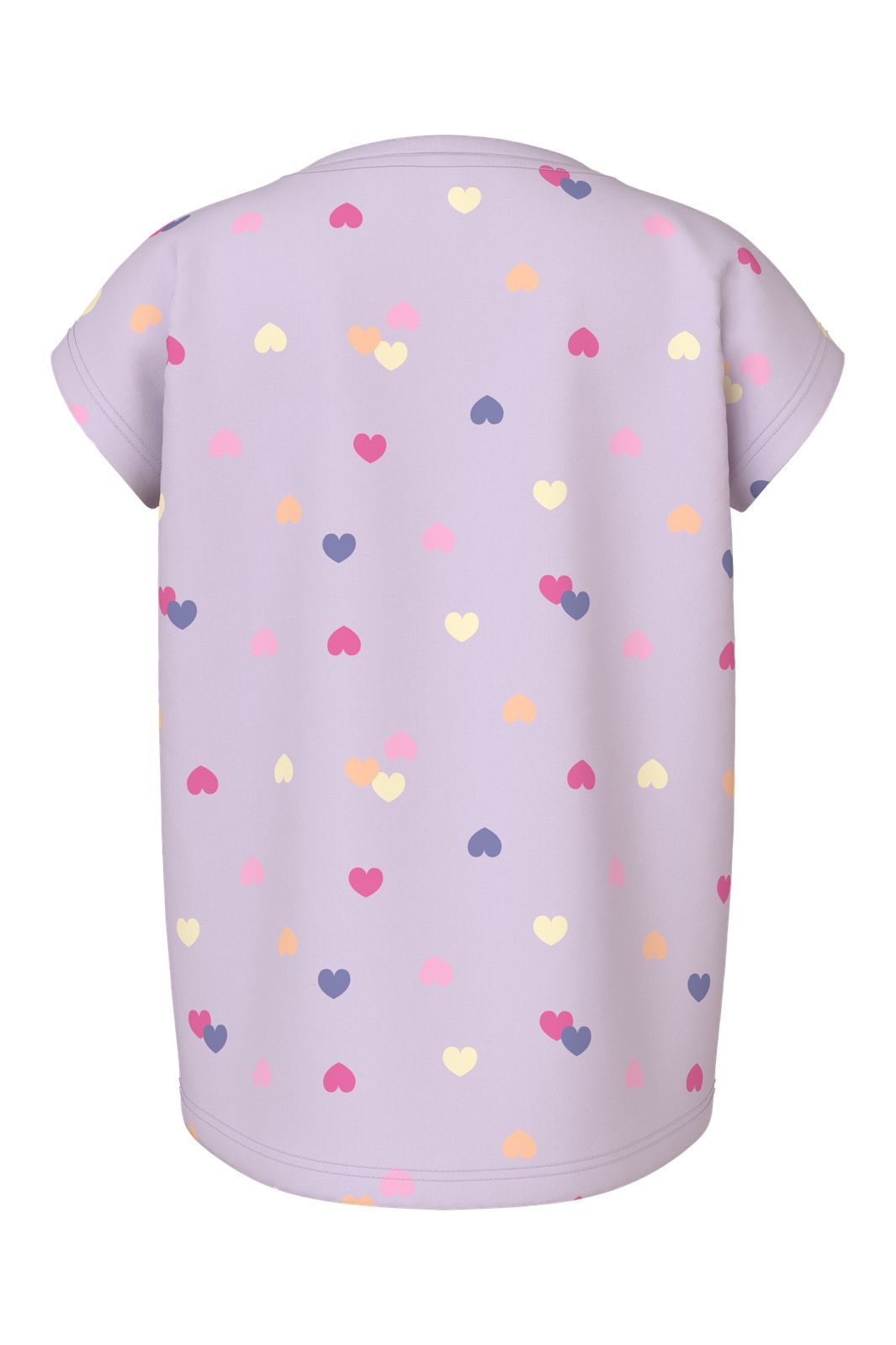 Name It - Nmfvigga Capsl Top - 5058596 Lavender Fog Colorful Hearts