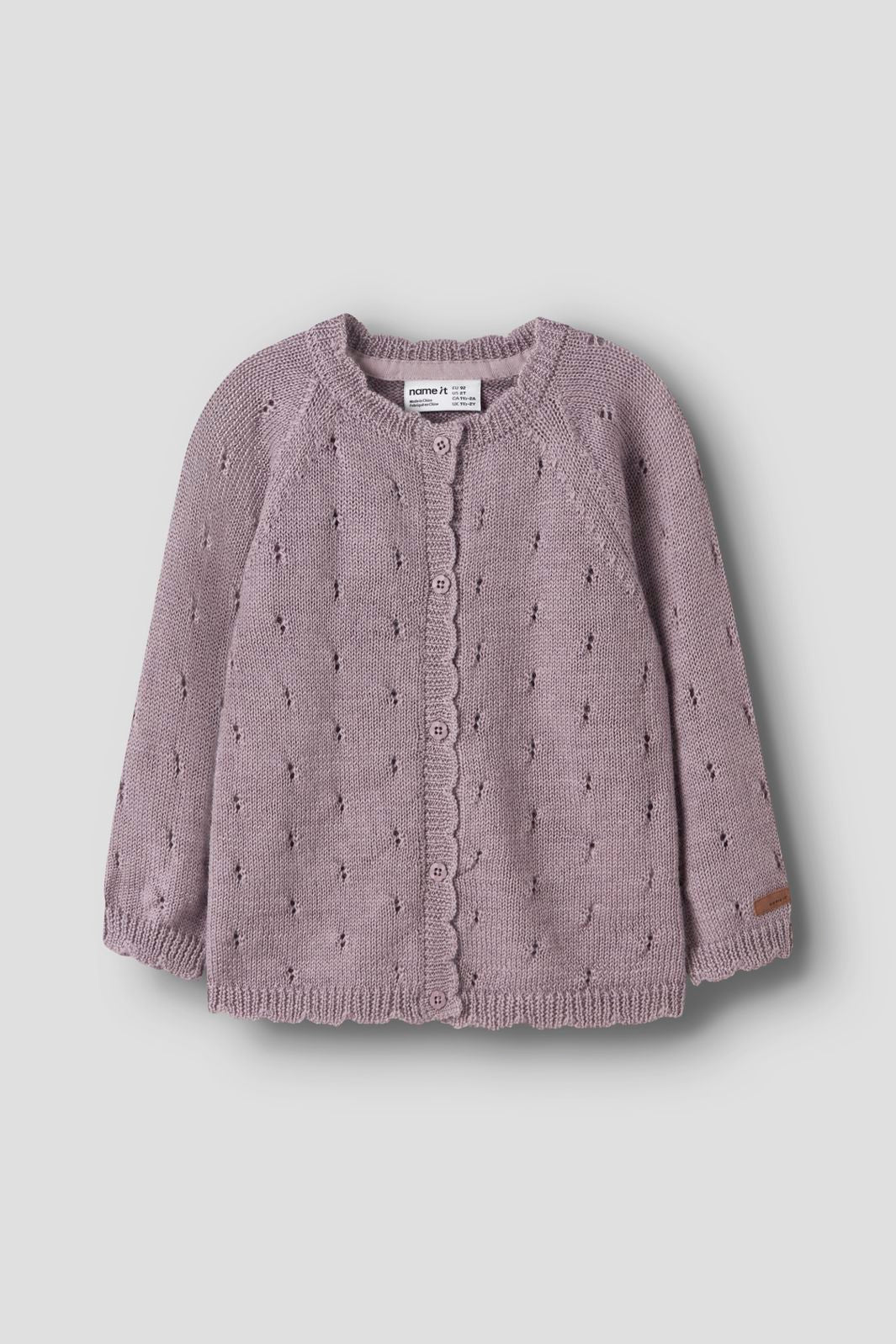 Name It - Nmfwrilla Wool Ls Knit Card - 4969341 Toadstool