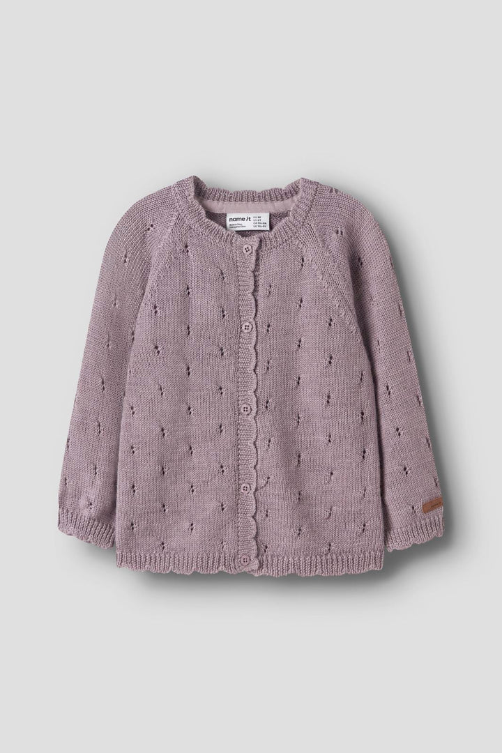 Name It - Nmfwrilla Wool Ls Knit Card - 4969341 Toadstool